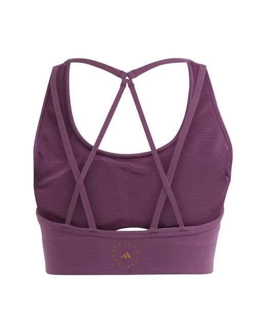 Adidas Purple Asmc Tst Non Wired Medium Impact Sports Bra