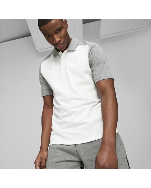 PUMA White Teamcup Casuals Polo Shirt for men