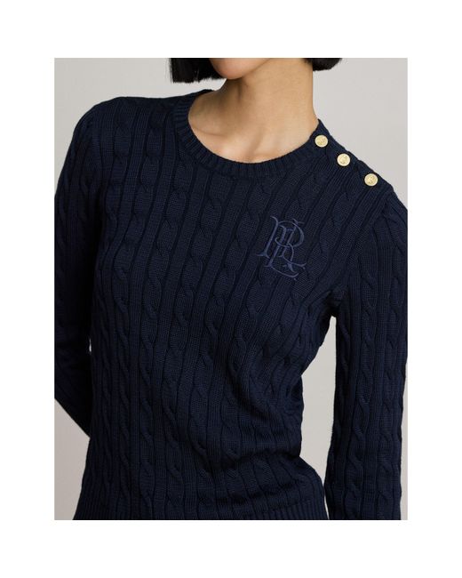 Ralph Lauren Blue Cable-Knit Jumper