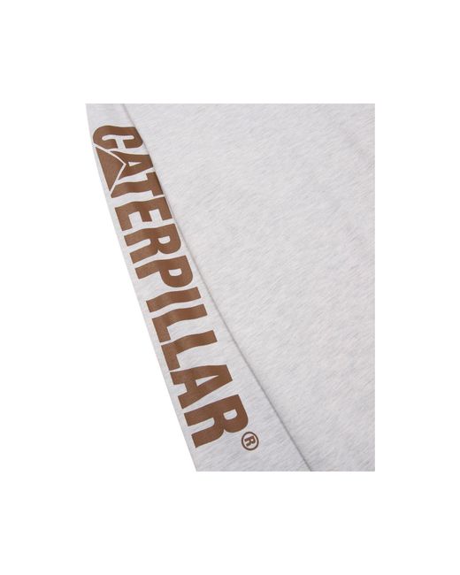 Caterpillar White Trademark Banner Long Sleeve T-Shirt for men