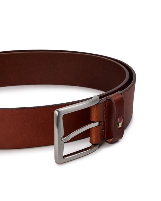 Tommy Hilfiger Brown Denton Leather Belt for men