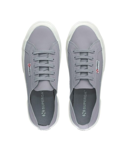 Superga Gray Canvas Low Trainers