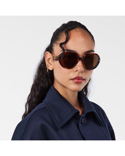 Bottega Veneta White Bv1436S Architectural Oversized Sunglasses