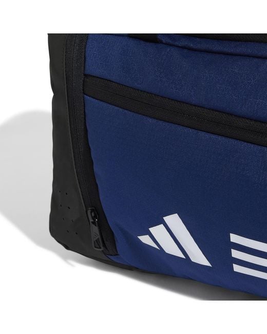 Adidas Blue Essentials 3-Stripes Duffel Bag Small