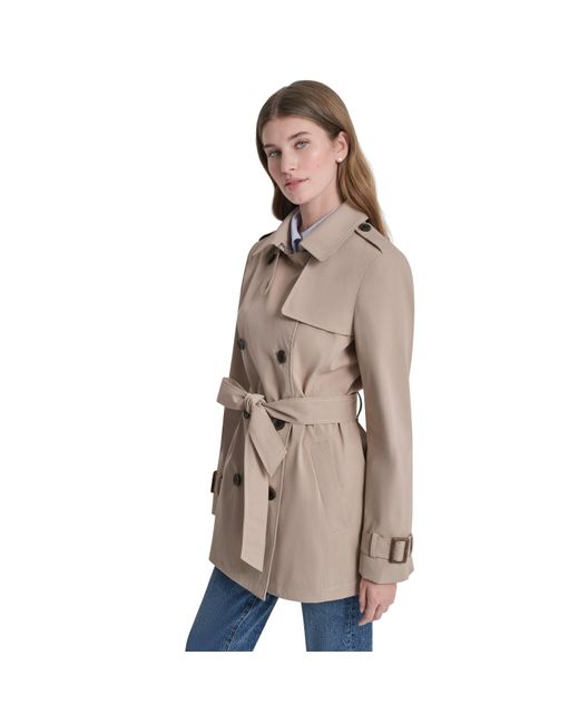 DKNY Blue Trench Coat