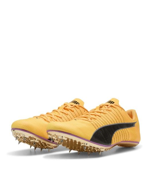 PUMA Yellow Evospeed Brush 6 Track Running Spikes for men