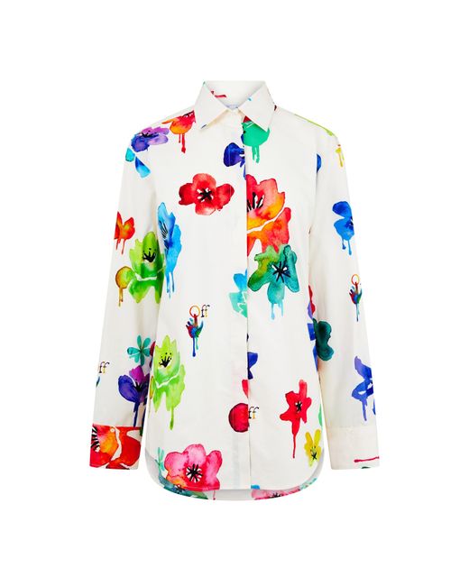 Off-White c/o Virgil Abloh White Off Florl Pop Shrt Ld99