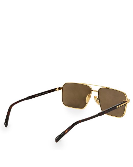 Prada Brown Aviator Sunglasses for men