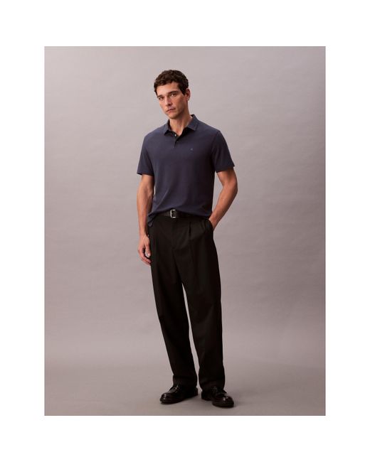 Calvin Klein Gray Short Sleeve Polo Shirt for men