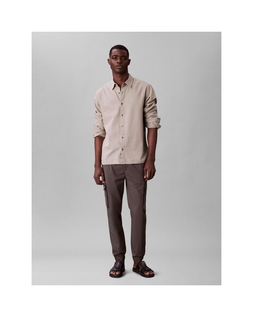 Calvin Klein Gray Skinny Cargo Trouser for men