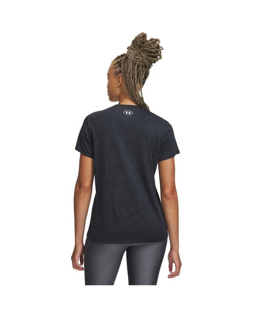 Under Armour Black Tech Texture Short Sleeve Performance Gym Top