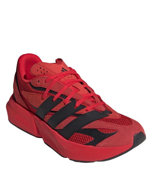 Adidas Red Adults Lightblaze Low-Top Trainers