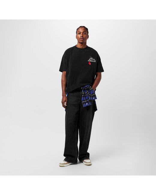 God Made Black Gm Logo Wrap Regular Fit T-Shirt for men