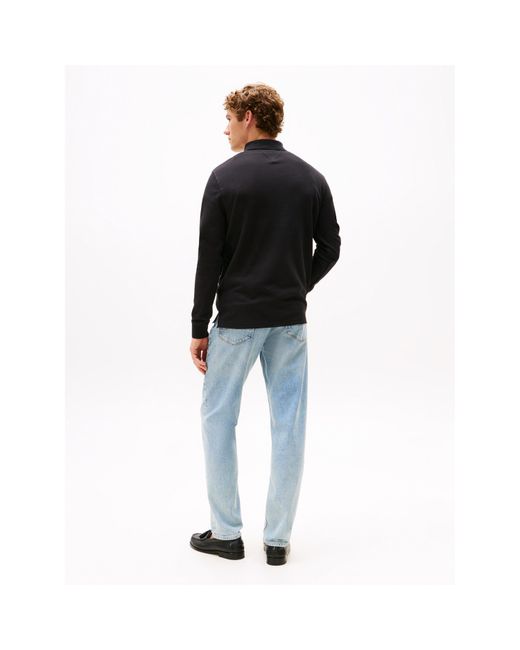 Tommy Hilfiger Black 1985 Long Sleeve Polo Shirt for men