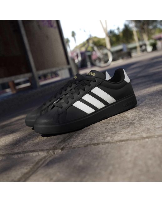 Adidas Black Street Talk Low-Top Trainers for men