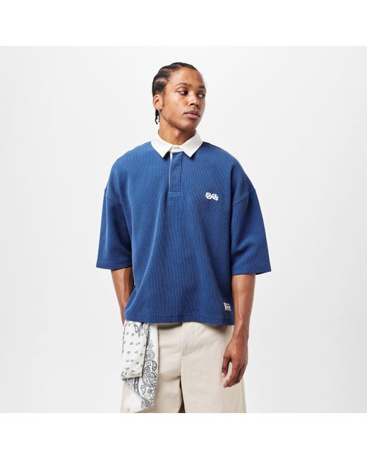 SUMMER GAMES Blue Short-Sleeve Polo Shirt for men