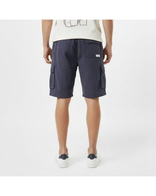 Jack Wills Blue Linen Cargo Tracksuit Shorts for men