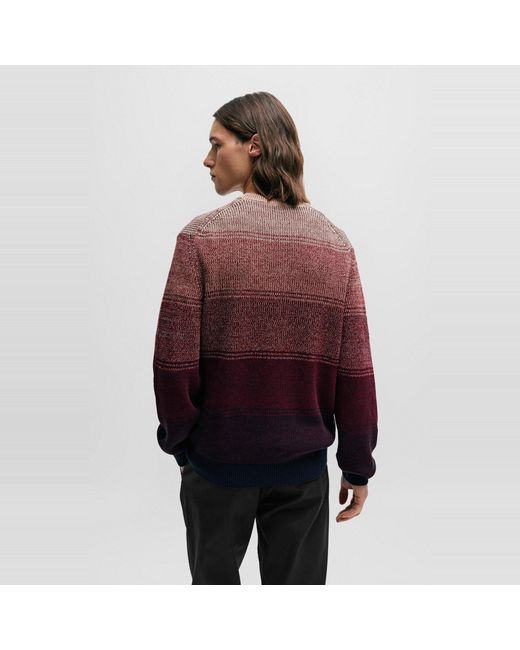 Boss Purple Kaller Knitted Top for men