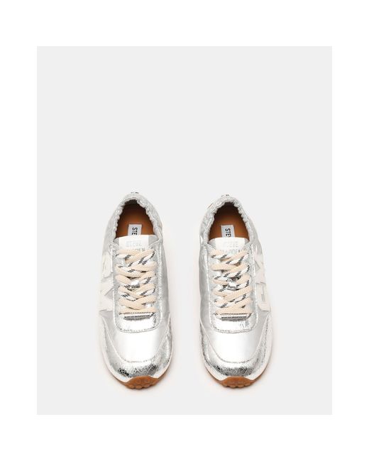 Steve Madden White Cashbox Low-Top Trainers