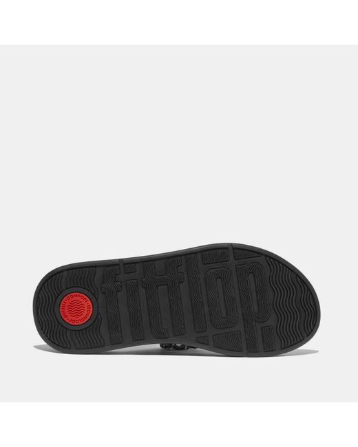 Fitflop Black Fit Flop F-Mode Jewel-Deluxe Flatform Sandals