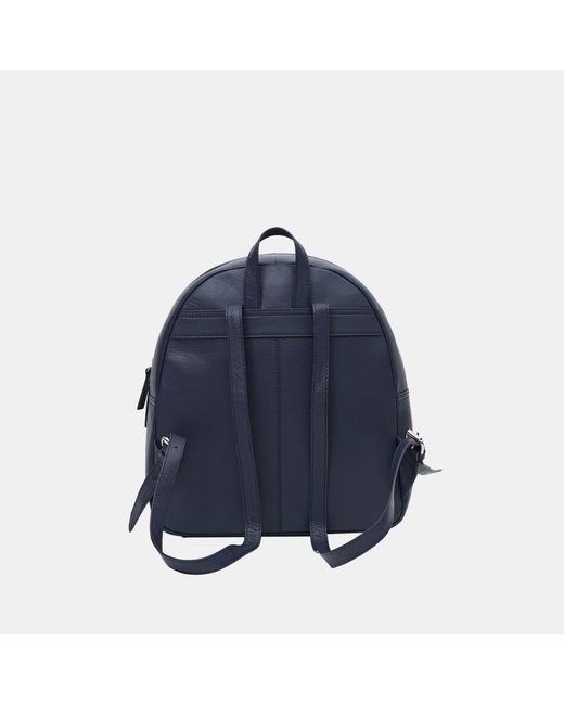 Firetrap Blue Leather Zip Backpack