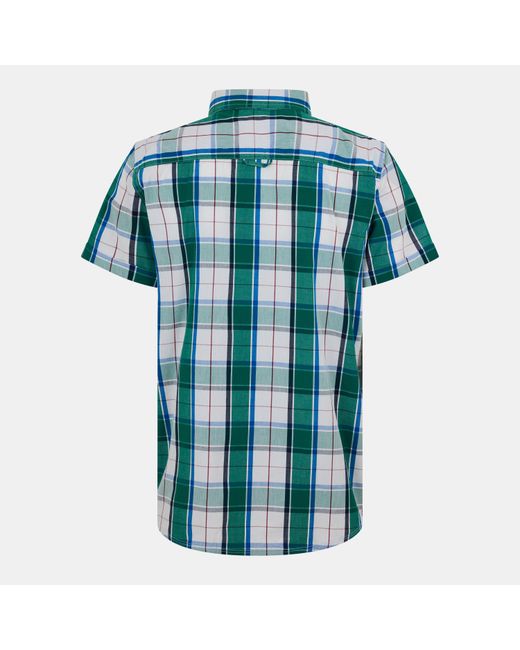 Bench Blue Short-Sleeve Patterned Shirt for men