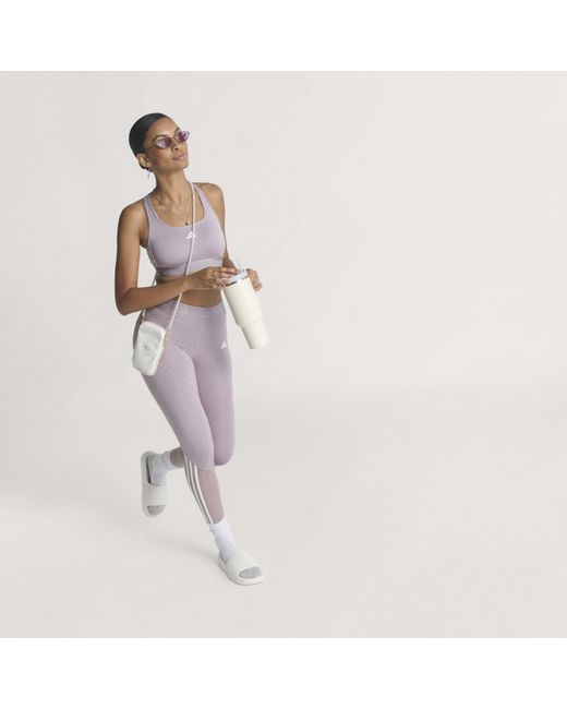 Adidas Purple Medium Impact Sports Bra