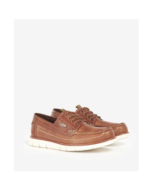 Barbour Brown Hardy Boat Shoes for men