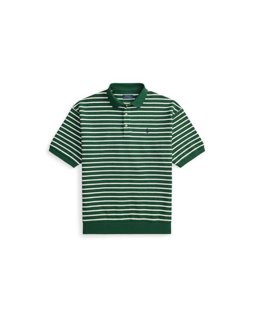 Polo Ralph Lauren Green Knitted Short Sleeve Polo Shirt for men