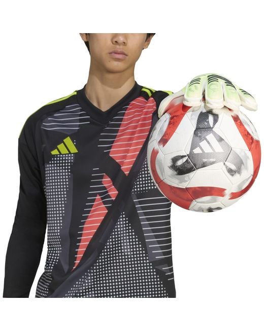Adidas White Predator Match Fingersave Goalkeeper Gloves Adults