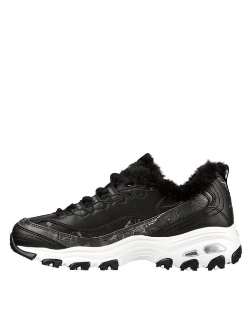Skechers Black D Lites 1 Classic Low-Top Trainers
