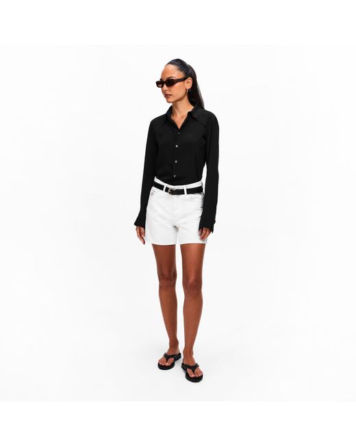 AMI White Ami Denm Shorts Ld61
