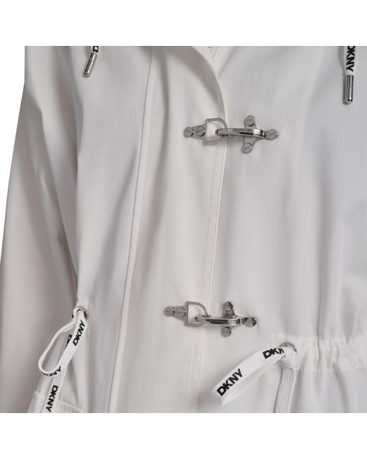 DKNY Gray Rain Anorak Jacket