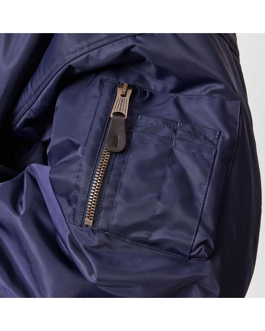 Balenciaga Blue Round Bomber Long Sleeve Zip Parka for men
