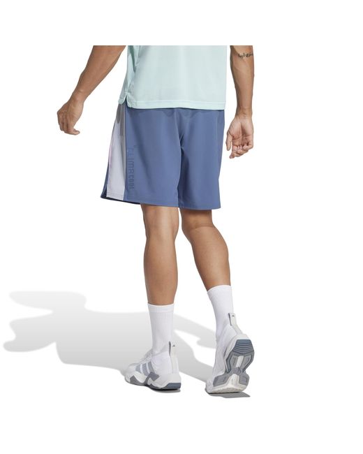 Adidas Blue Climacool Colorblock Shorts for men