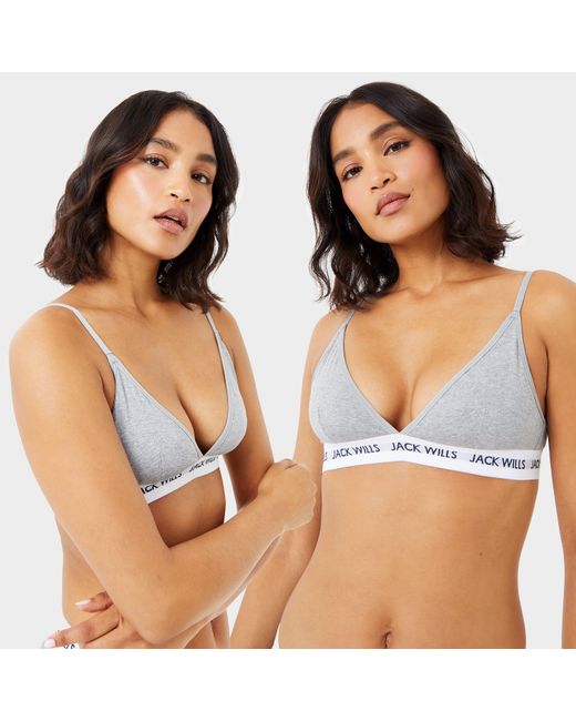 Jack Wills Brown Jack Biddstone Multipack Bralette 2 Pack