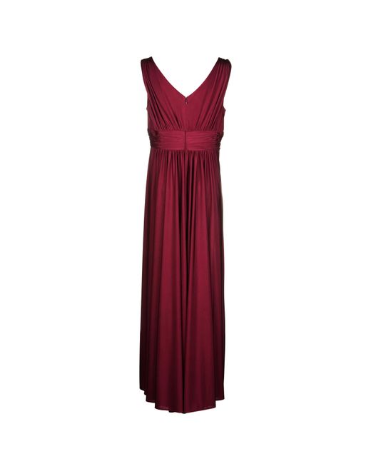 Biba Red Bridesmaid Dip Hem Maxi Dress