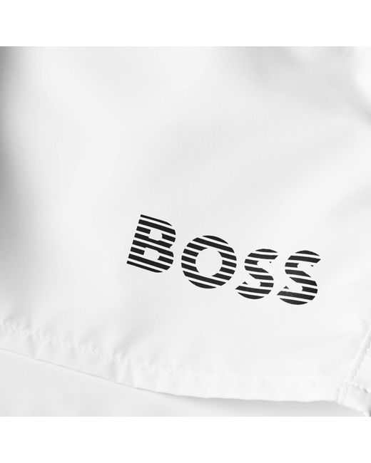 Boss White Sailfish Swim Shorts for men