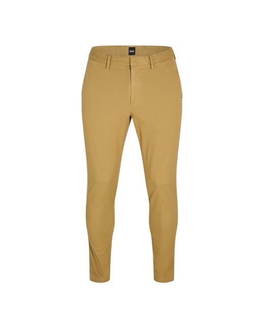 Boss Natural Kaito3-D Straight Leg Trousers for men