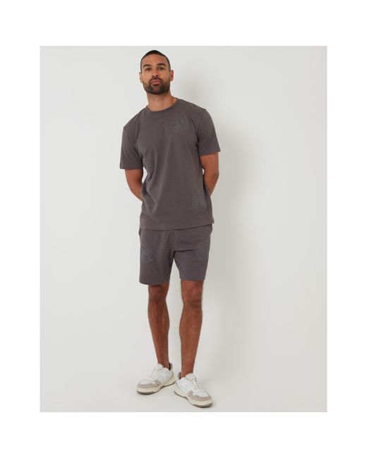 Threadbare Gray Regular Fit Teewren T-Shirt for men