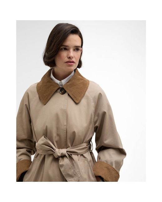 Barbour Natural Reagan Showerproof Trench Coat