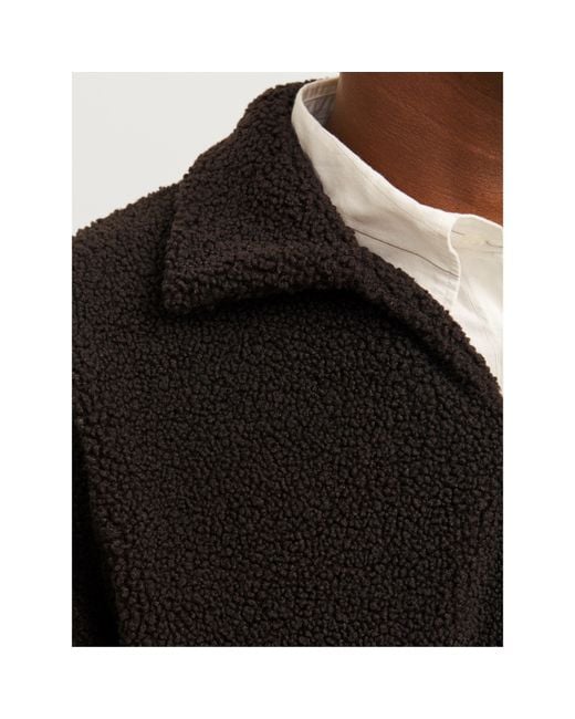 Jack & Jones Black Teddy Crew Neck Jumper for men