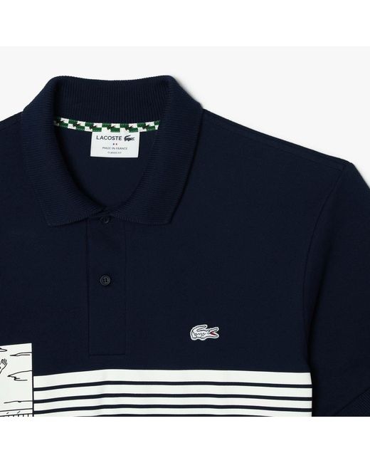 Lacoste Blue French Made Classic-fit Polo Shirt for men
