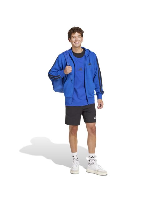 Adidas Black Essentials Linear Single Jersey Shorts for men
