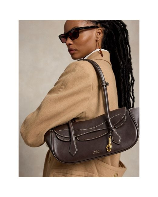 Polo Ralph Lauren Black Blaize Leather Shoulder Bag