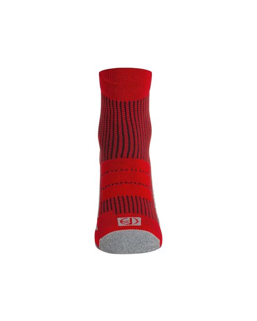 Absolute 360 Red Performance Running Socks: Quarter