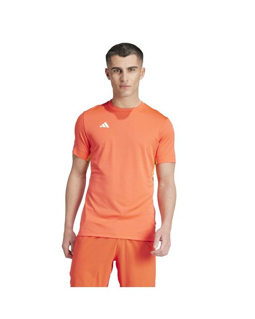 Adidas Orange Freelift Regular Fit T-Shirt for men