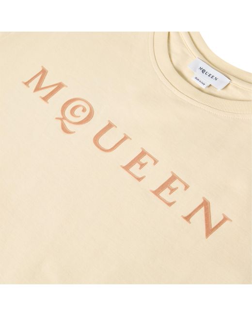 McQueen Natural Alex Logo T-Shirt