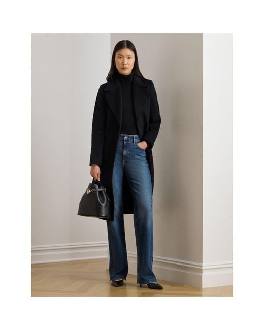 Ralph Lauren Black Lrl Wool Wrap Ld64