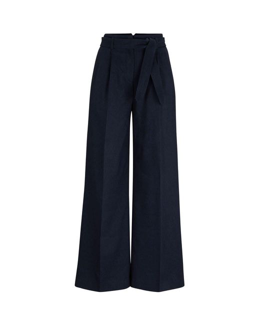 Boss Blue Tepiala Wide-Leg Trousers for men